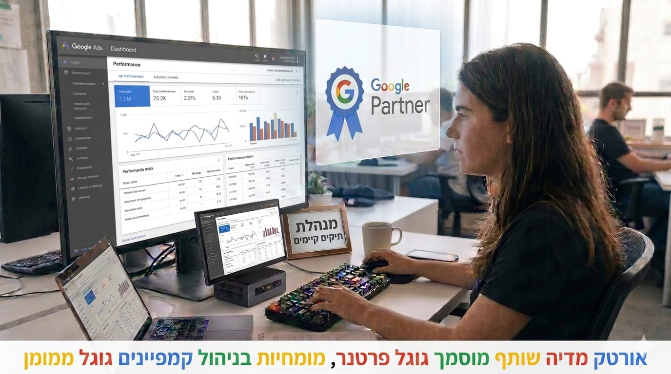 אורטק מדיה — שותף מוסמך Google Partner, מומחיות בניהול קמפיינים גוגל ממומן